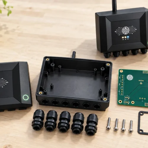 Exploded enclosure with PCB