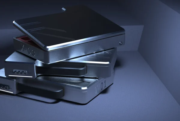 Stacked metal enclosures